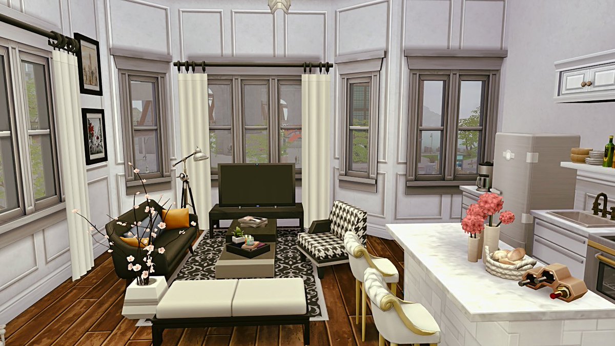 simsbyjackie's tweet photo. Parisian Style Apartment🤍✨

Pics from my new build, I’m so happy with the results🥰
- Download the apartment from my Gallery 
✨Origin ID: 383sim00 
🚫No cc 
📍Jasmine suites 2b (San Myshuno)
@SimsCreatorsCom #showusyourbuilds https://t.co/nP1n37xhLY