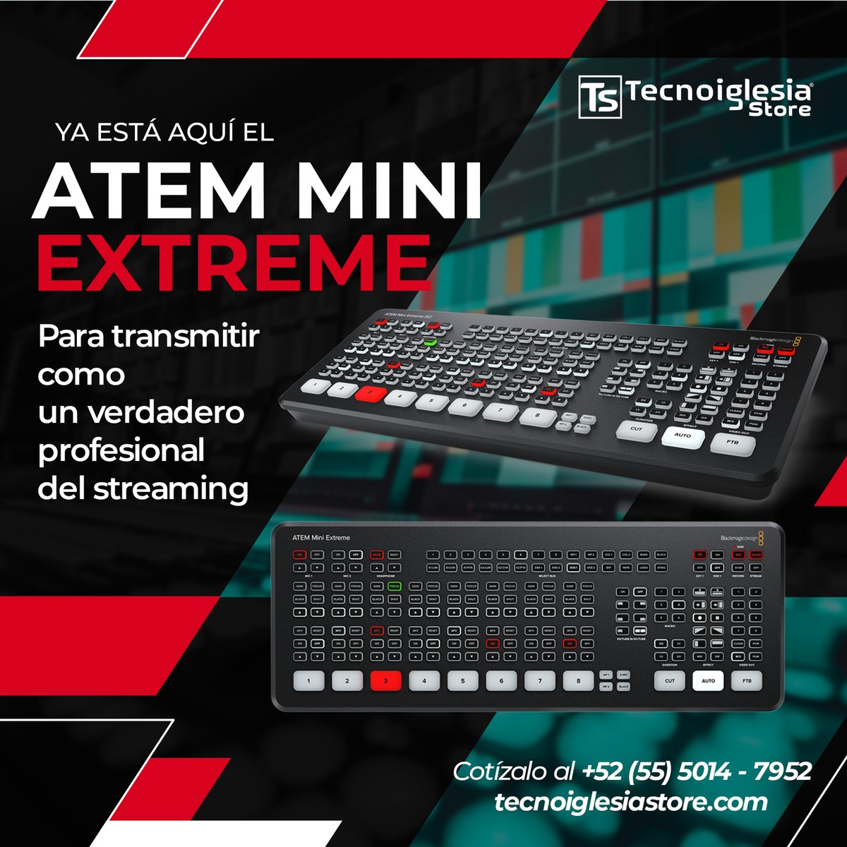 TecnoIStore's tweet photo. Adquiere ya el Atem Mini Extreme en Tecnoiglesia Store. Transmite en vivo como un verdadero profesional con esta poderosa herramienta. Cotízalo al +52 (55) 5014 - 7952. https://t.co/ThAwp8flaG https://t.co/aEnaZTAGeJ