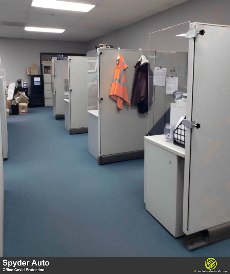 artsolute's tweet photo. Additional Covid-19 protection for Spyder Auto team!! The high-quality, high-visibility cubical barriers won't interrupt communication, but instead, offer two-way protection during conversations. Contact us and see what we can help with custom-fit solutions!
#shieldyourworkplace https://t.co/Dpl9Zm61sp
