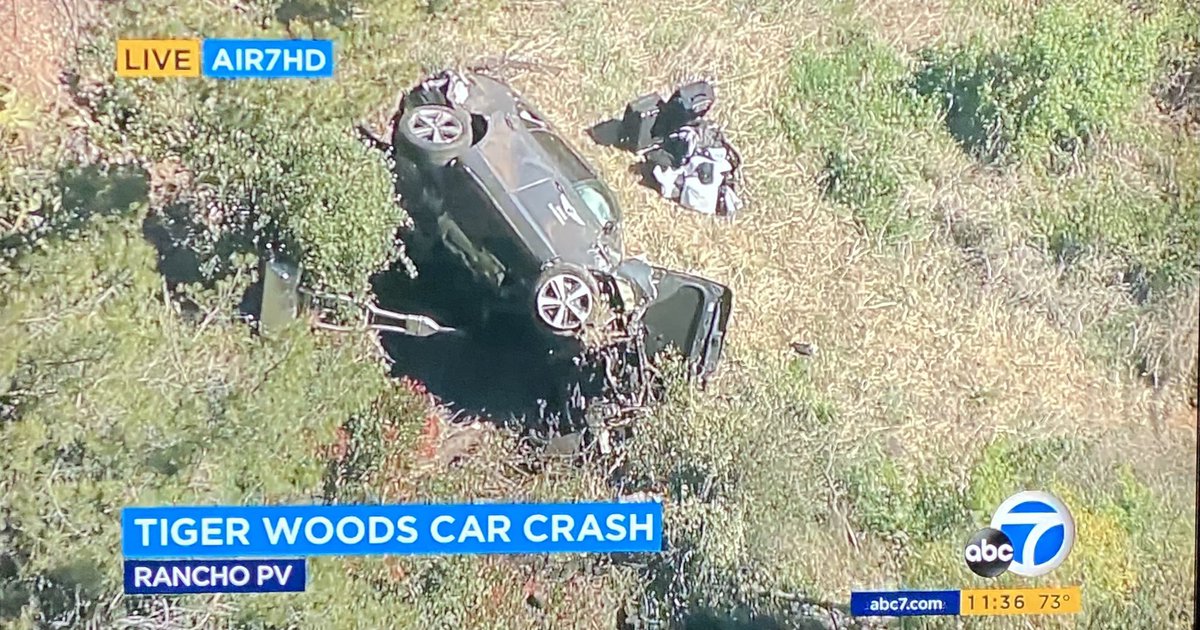 appydev1's tweet photo. Tiger Woods hospitalized, suffering leg injuries after a single car accident.
Hope he’e ok.
#tigerwoods #BreakingNews #caraccident #woods https://t.co/YWF4ZWTVSJ