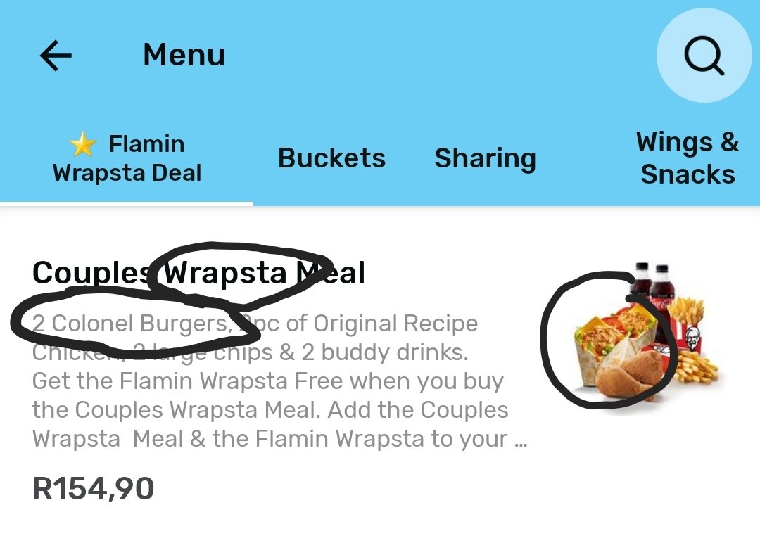 Darcoza's tweet photo. @mrdfood is this a mistake on KFC menu? Colonel burgers or wrapstas? https://t.co/bPjV5BTENC