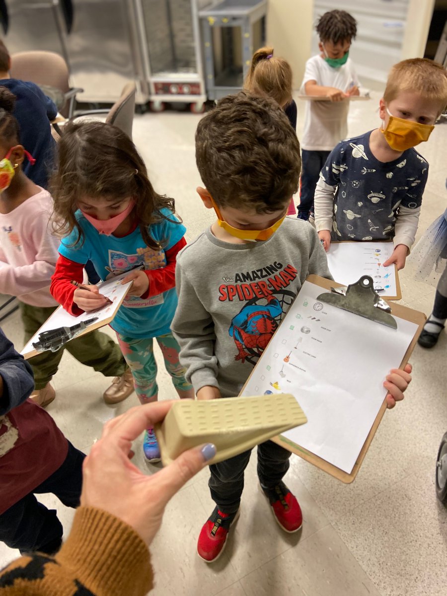 AtlAcademy's tweet photo. PK4 went on a scavenger hunt for Black History Month. We first discussed different innovators, their inventions, and how they are used. They then set out on an adventure to locate the items, including a clock, lamp, guitar, pencil sharpener, and even some potato chips! https://t.co/BhgTuAtDJB