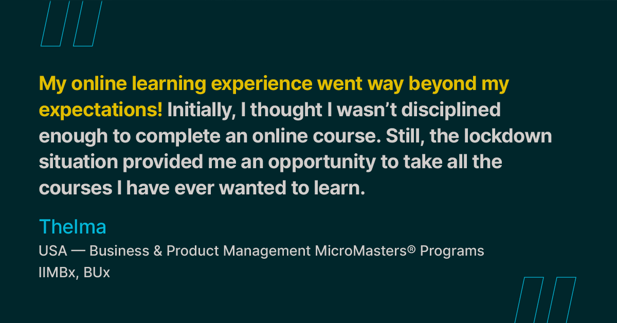 edXOnline's tweet photo. According to Thelma, a children’s book author and journalist, it’s never too late to start learning. She’s hoping to use what she learned to transition into a non-profit career. Find out more about how online learning impacted her life: https://t.co/bLkNiUGld9 #RestlessLearners https://t.co/P1G3xqznQM
