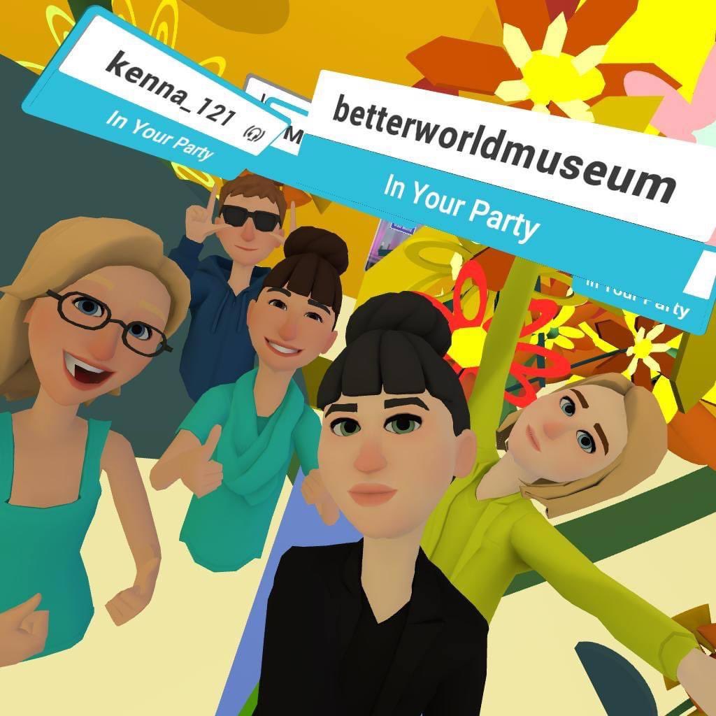 museumpaige's tweet photo. @FacebookHorizon Thank you @FacebookHorizon! 😃I’m happy about our newest Game Gallery at @HorizonMuseum! World: “Van Gogh’s Sunflowers” Compete with friends to make the best vase in 2mins! In this photo, @Navahk &amp; I invited new users to play-test the game world together! https://t.co/lLcTpyLLd2