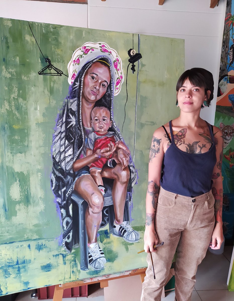 María también se llama Valentina y vive en el barrio Juan XXIII en la Comuna 13 de Medellín. 

Comienzo con una serie muy especial y gigante.

Óleo sobre lienzo 150x120cm

#oilpaintingart #oilartworks #oilpaint #oiloncanvas #painting #paintingart