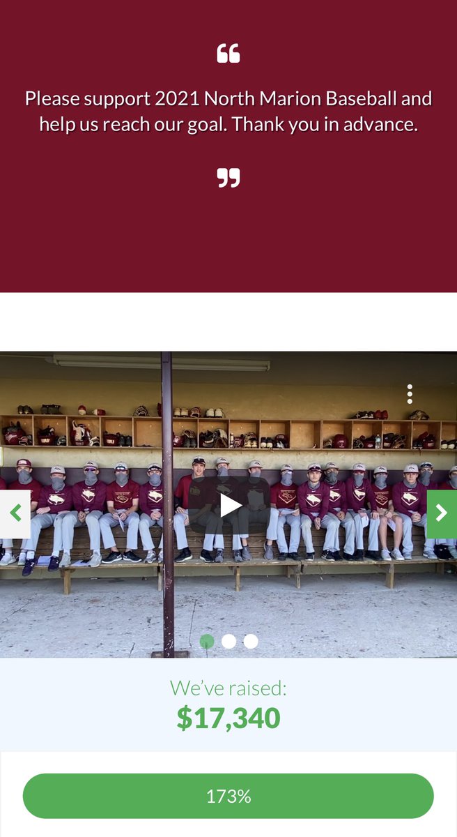 Leading Edge Fundraising (@leadingedge_nga) on Twitter photo 🚨BREAKING🚨
Big S/O to <a href="/nmcoltsbb/">North Marion Colts Baseball</a> & <a href="/nmcolt13/">Dale Hall</a> for crushing their fundraiser📲 27 players raised $17,340 🤯 For an insane average of $642/player 🔥🔥
Thank you to all that support such a great program!!
<a href="/NMColts/">North Marion Colts Athletics</a> 🚨BREAKING🚨
Big S/O to <a href="/nmcoltsbb/">North Marion Colts Baseball</a> & <a href="/nmcolt13/">Dale Hall</a> for crushing their fundraiser📲 27 players raised $17,340 🤯 For an insane average of $642/player 🔥🔥
Thank you to all that support such a great program!!
<a href="/NMColts/">North Marion Colts Athletics</a>
