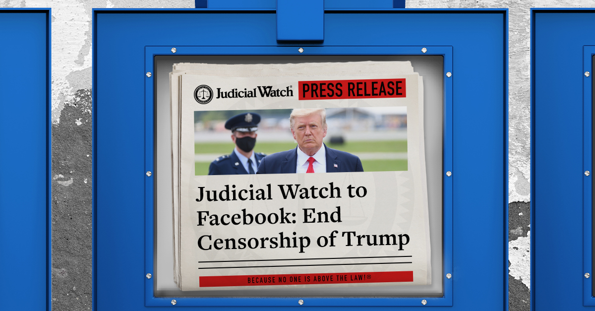 Judicial Watch announced it asked Facebook’s Oversight Board to end the censorship of Trump & allow him back onto the platform. Judicial Watch told the Board that the decision to suspend Trump is an affront to free speech & transparency. READ: https://t.co/zxIEKLBAYn https://t.co/zUxEq2VHrA