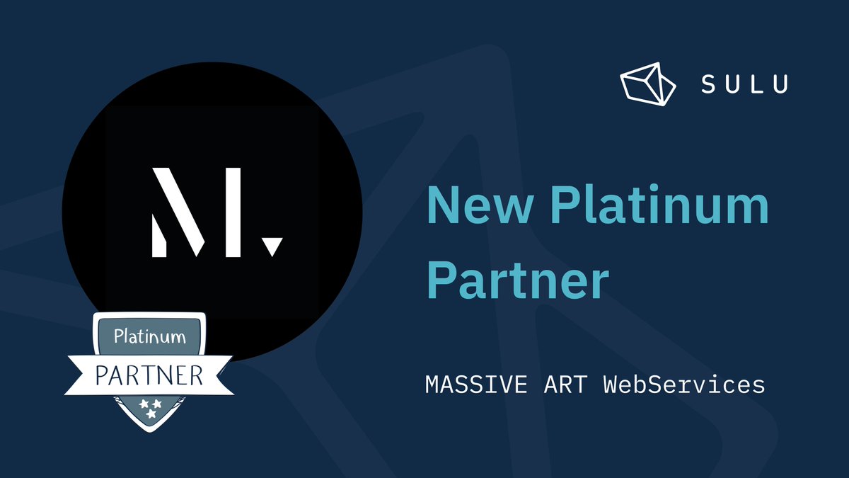 sulu's tweet photo. Sulu has always worked hand-in-hand with @MASSIVEART, and today we're thrilled to make it official: they're now a Platinum partner. An Austria-based full-service agency, MASSIVE ART specializes in creating future-minded, digital experiences. #sulucms #php https://t.co/yj3J3tVEim https://t.co/Wd1W5m66xo