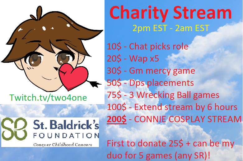 GGAvidity's tweet photo. Hey #AVDFAM👋

@Two4OneOW Is doing a charity stream today @ 2:00 PM EST (14:00 EST)! Please stop by and support the St. Baldrick's Foundation, which focuses on finding cures for childhood cancer🙂

https://t.co/ZsLjdP5Qs3 https://t.co/0JZeiUQBfO