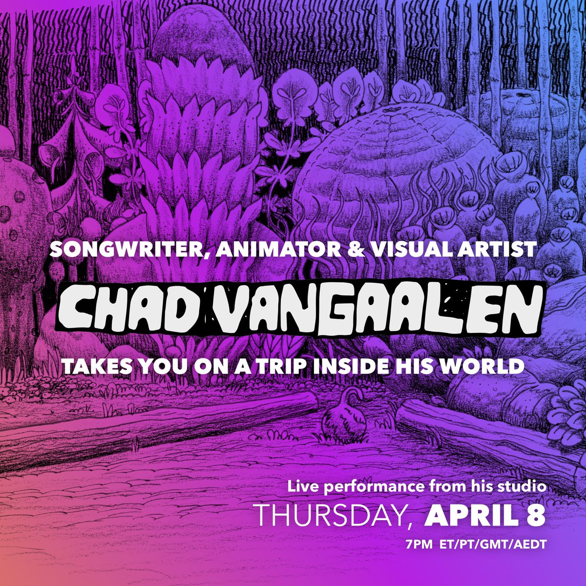 Fortress Festival (@fortressfest) on Twitter photo Psyched for <a href="/chadvangaalen/">Chad VanGaalen</a>’s upcoming live stream event, brought to you in partnership with our friends at <a href="/subpop/">Sub Pop Records</a> 😎 Get your tickets here: bit.ly/37GedMf Psyched for <a href="/chadvangaalen/">Chad VanGaalen</a>’s upcoming live stream event, brought to you in partnership with our friends at <a href="/subpop/">Sub Pop Records</a> 😎 Get your tickets here: bit.ly/37GedMf