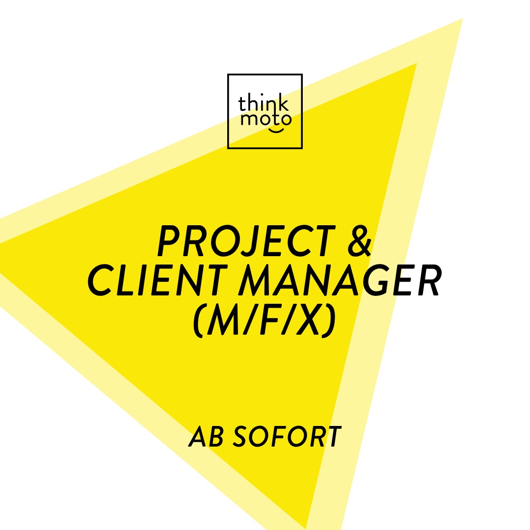 thinkmoto's tweet photo. 📣 We are hiring! 
Project &amp; Client Manager (m/f/x)
You will work in an interdisciplinary team on various innovation and design projects for well-known clients, both nationally and internationally.

Find more jobs and information here:
https://t.co/51BfNwybgb https://t.co/3Anfab8YiC