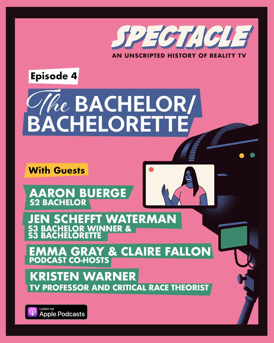 Spectacle_Pod's tweet photo. Spectacle is back with a brand new episode TOMORROW! This week, @mRiah is talking all things #TheBachelor with Aaron Buerge, @jschefftwater, @emmaladyrose, @claireefallon, and @KristenWarner

 https://t.co/4Cm7Ia4YKU https://t.co/gnYxnhnjvk
