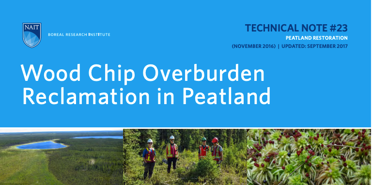 DUCBoreal's tweet photo. Working in or around #wetlands has its challenges. What do you think the effects of using wood chips are on reclamation for a temporary road in a #peatland? Read all about it in this technical study by @NAIT - Boreal Research Institute here https://t.co/CV5f5Wouvy https://t.co/ZkIORhL6zr