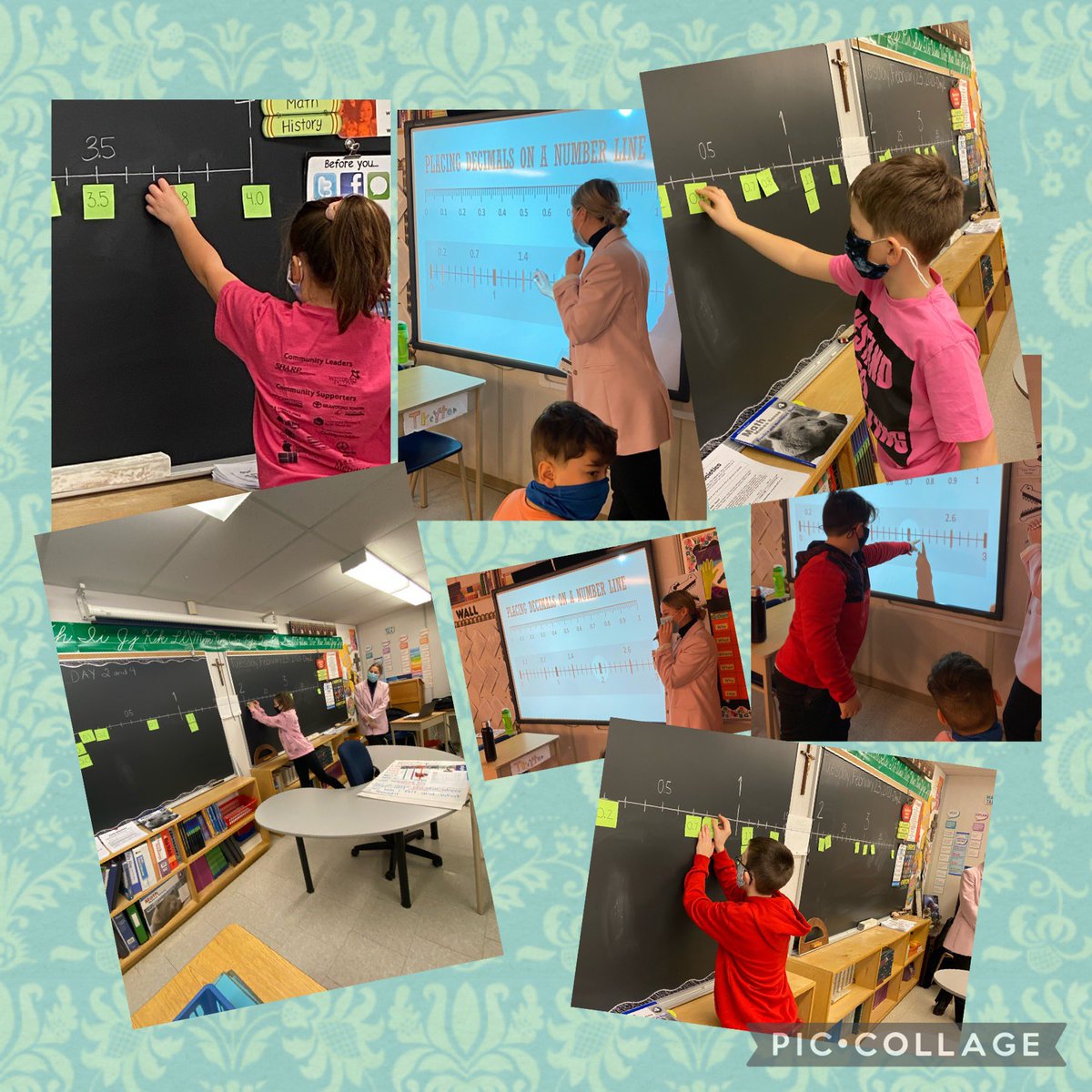 Hogan7Gabriel's tweet photo. Thank you Miss T., for a fun and interactive way to represent and order decimals. Visually identifying the size of the decimal number relative to 1 whole. 0️⃣.6️⃣ , 2️⃣.2️⃣, 2️⃣.4️⃣...@stgcatholic https://t.co/qZMtdtTt5g