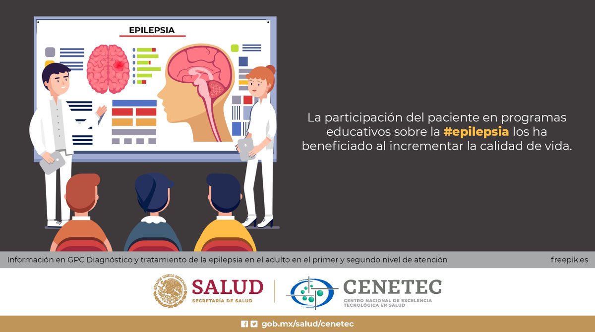 SIDSS_Salud's tweet photo. La información educativa dirigida al paciente con #epilepsia aumenta su conocimiento y comprensión de su padecimiento, mejorando su calidad de vida. Revisa #GPC https://t.co/VyS6Krop4p #SIDSS @CENETEC @SSalud_DGCES @DGPLADES https://t.co/UgVFnxKDRN