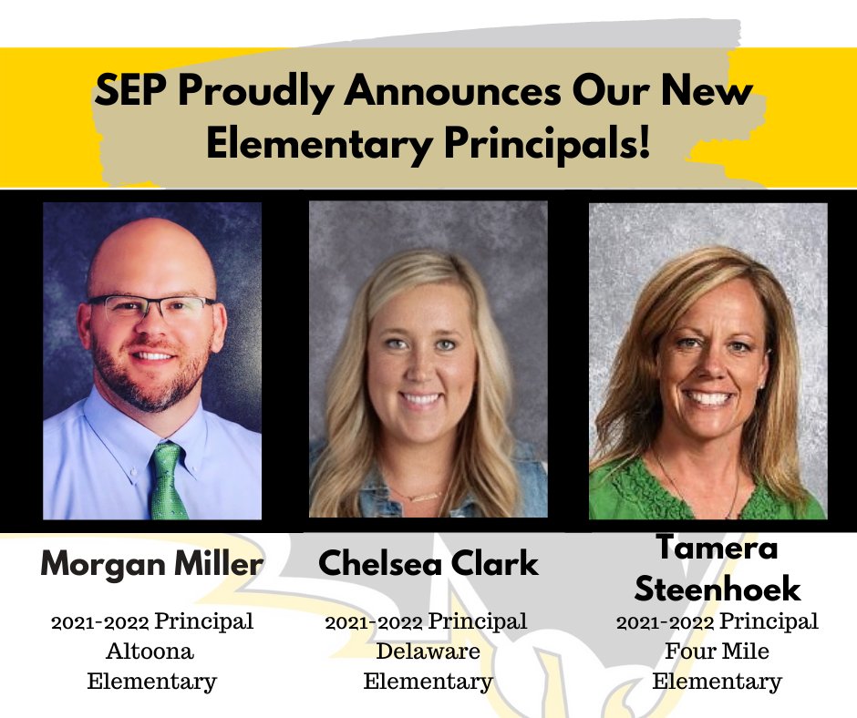 SEPSchools's tweet photo. Southeast Polk is proud to announce our three newly hired elementary principals for the 2021-2022 school year. Read all about it here: https://t.co/tIEHakj0W7 #sepolk #RamFam https://t.co/eGkls5KI88