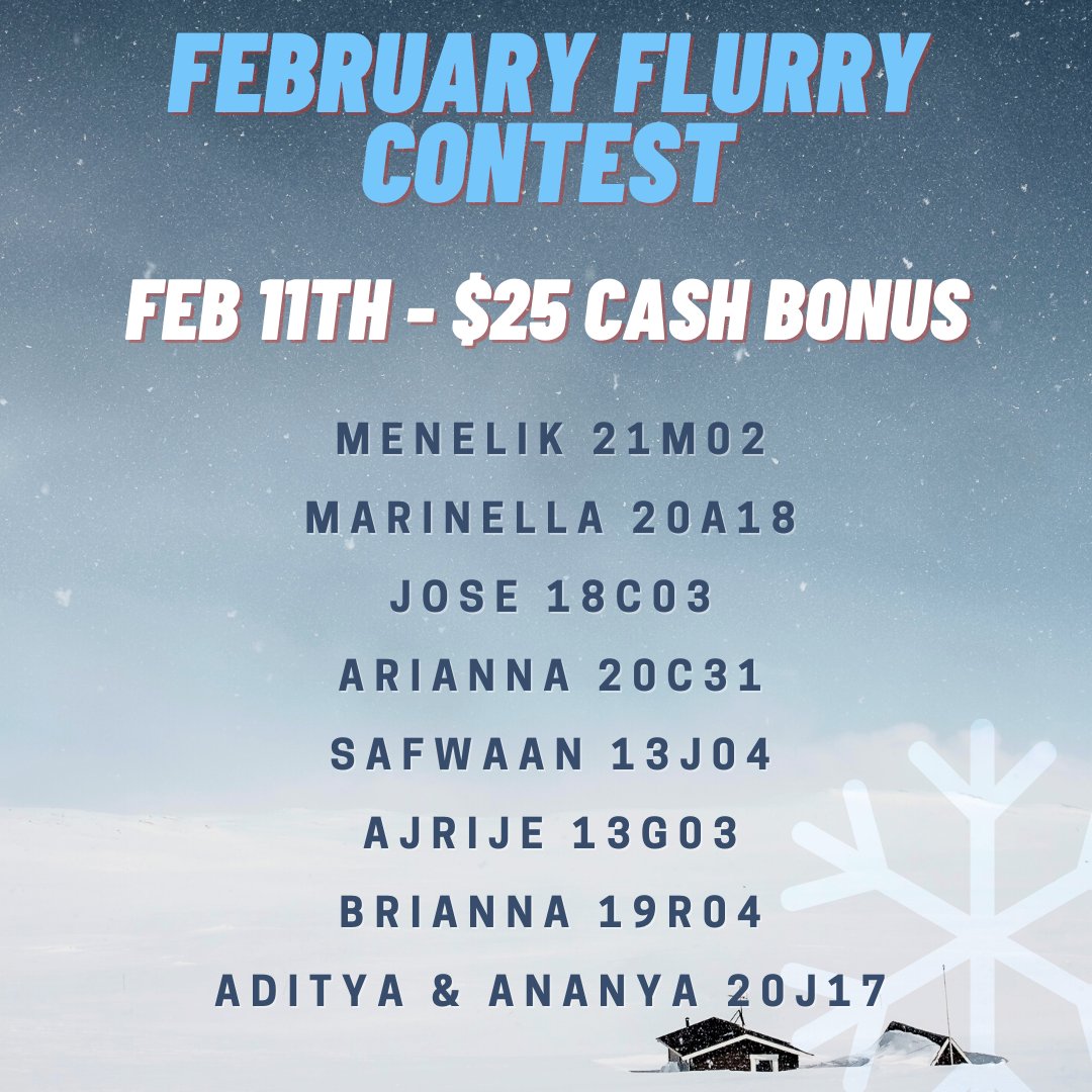 Congrats to the Feb 11th winners!
#TDOTCarriers #CarrierConnection #MetrolandMedia #FebruaryFlurryContest #ContestWinners