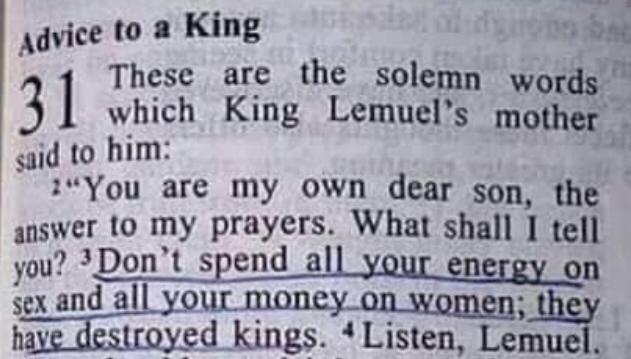 Advice to the Kings