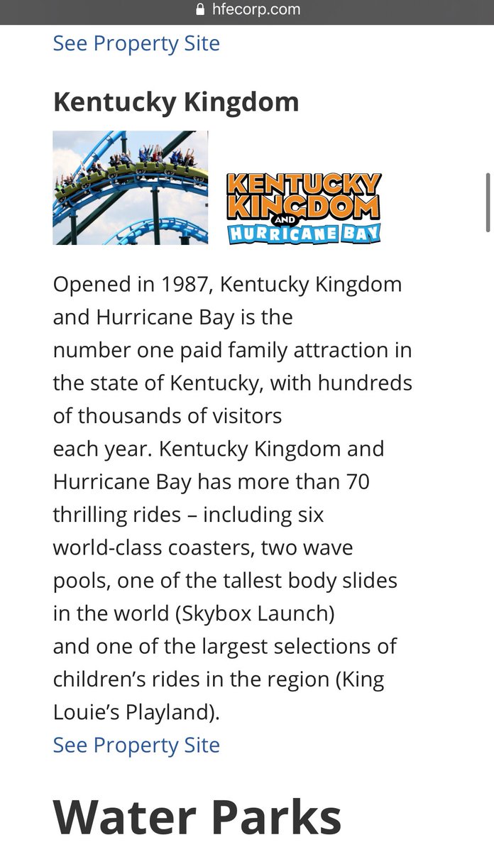AlexIsHere04's tweet photo. Kentucky Kingdom is now listed on the Herschend website property page https://t.co/ZCpaJqI2IY