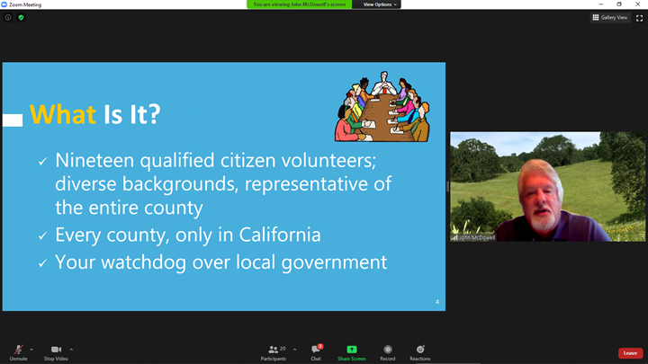 PacificaRotary's tweet photo. We had John McDowell from the San Mateo County Association of Grand Jurors as our speaker today. John talked about what &amp; how the Civil Grand Jury is &amp; works. They have a lot of power in overseeing local government agencies. It's 19 volunteers who work on investigating issues. https://t.co/Ta7FKGp6rs