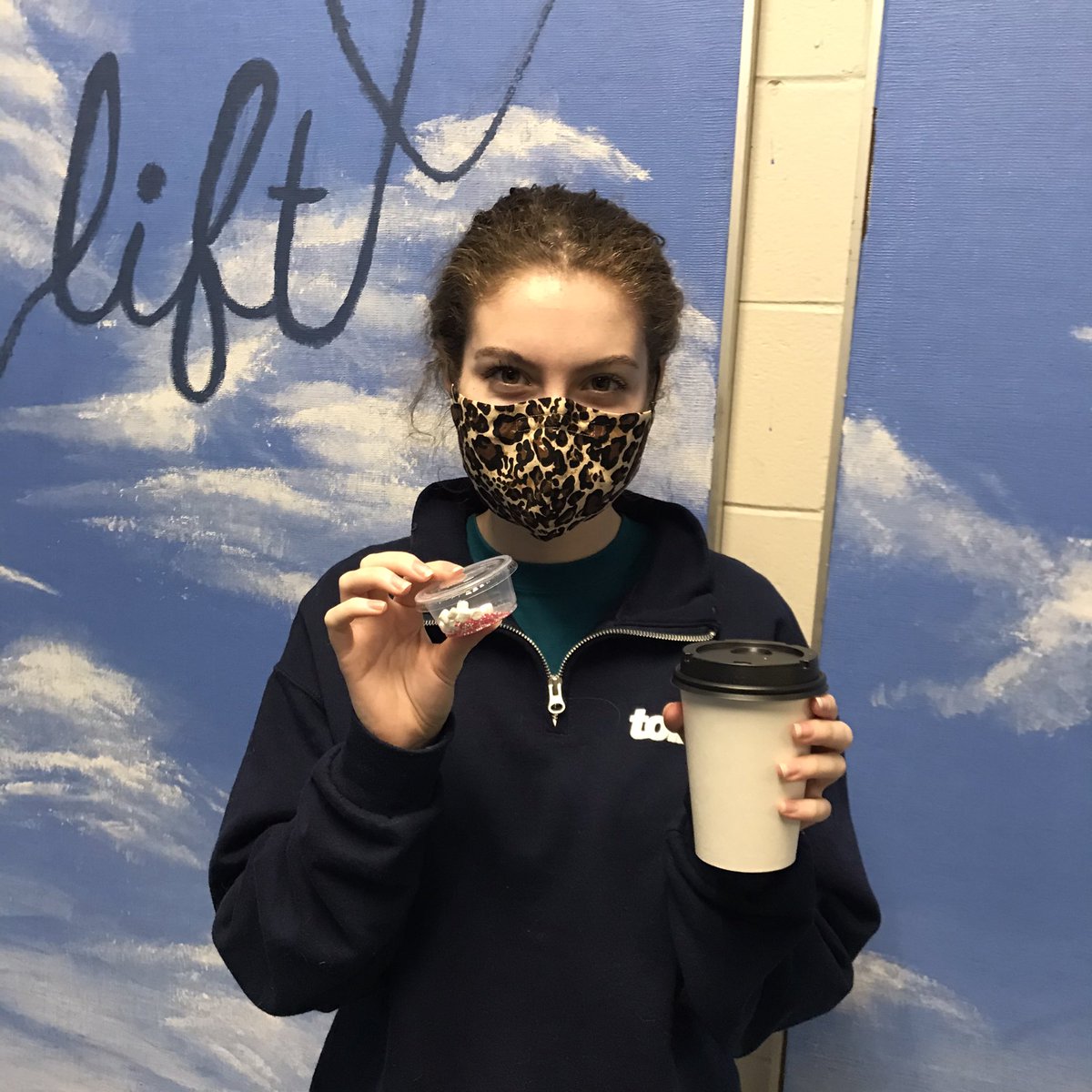 DollingerMath's tweet image. Students are so excited about their to-go free hot chocolates (with tiny marshmallows)! It’s the little things that make Tolles special!