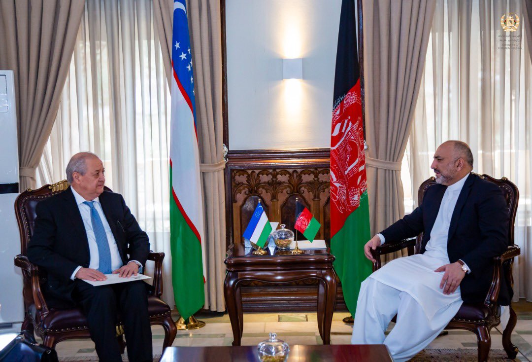 MHaneefAtmar's tweet photo. Very honored to host Uzbekistan FM my brother HE Abdulaziz Kamilov @uzbekmfa. Held constructive talks on 🇦🇫PeaceProcess, upcoming Int’l Conf on Regional Connectivity hosted by🇺🇿 in July &amp; finalizing our comprehensive Action Plan for coop in trade, transit, energy, mines &amp; agri. https://t.co/lktpLuo8HM