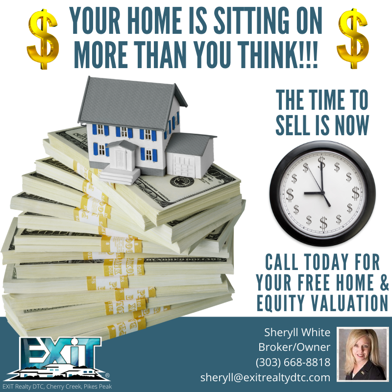 THINKRESIDUALS's tweet photo. With increasing home values across Colorado, you may have more equity than you think! Follow the link below for your FREE Home Valuation! Call me at 303-668-8818 to discuss! #ListWithEXIT #HomeValue #Equity #Investment #REALTOR #ColoradoRealEstate   https://t.co/BJ0tXuA0Ke https://t.co/47wcg0MW6M
