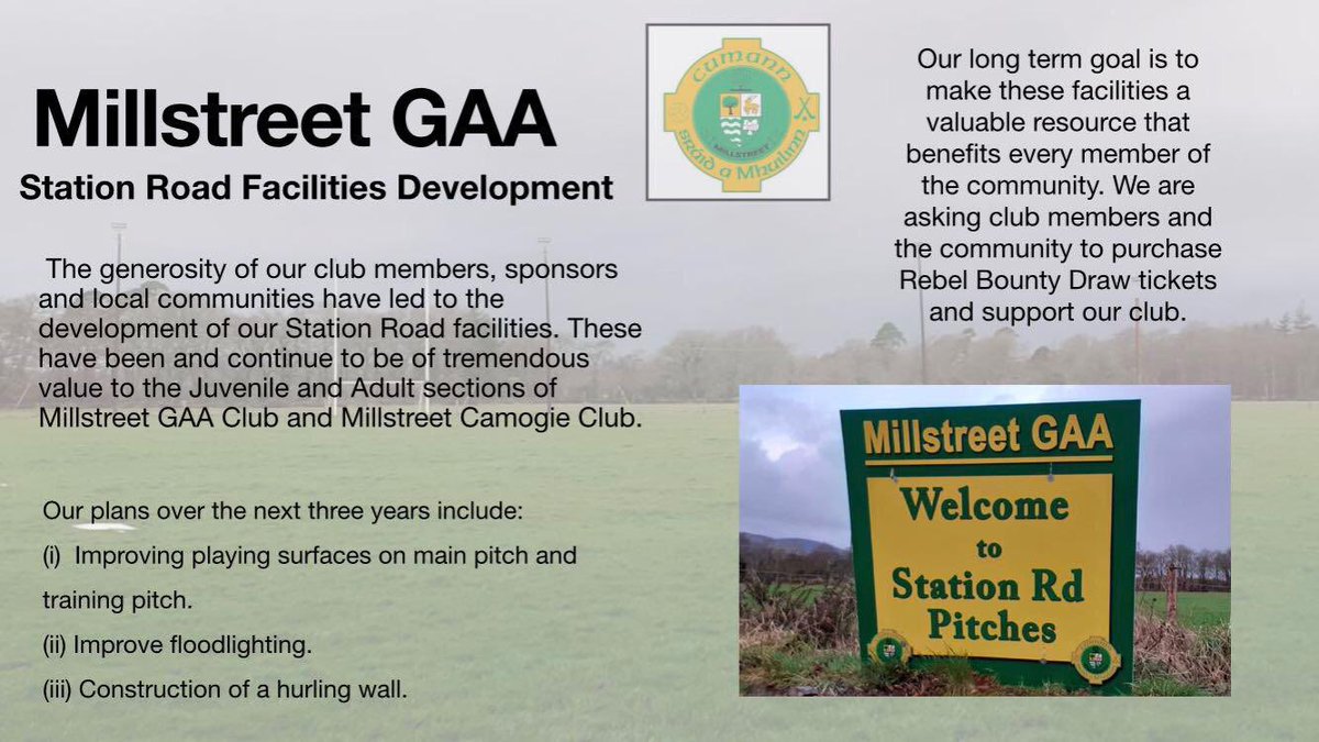 Please support Rebels Bounty if you can, the funds we raise will help the club. You can sign up online gaacork.ie/rebelsbounty/ or ask a club officer. Thank you.