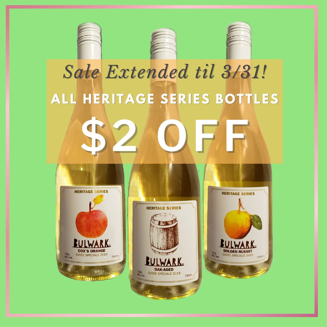 BulwarkCider's tweet photo. Spring is right around the corner &amp; we have some great deals to help celebrate!  

Order online for curbside, free local delivery $50+, or shipping across Canada, or visit us at our New Ross Winery or Halifax Bulwark Cider House @CiderBulwark! 

https://t.co/Sv9baZWG0E https://t.co/tinVTVVfWx