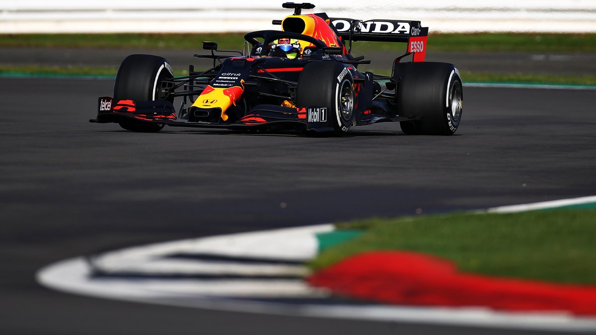 Sergio Perez out in the 2019 Red Bull at Silverstone today, in advance of him and Verstappen running the new car on Wednesday