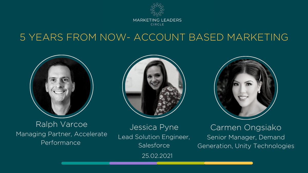 T_CircleSociety's tweet photo. We are thrilled to announce our panelists for this week's MLC event, @RalphVarcoe, @jesspyne and Carmen Ongsiako. Join our industry expert panel as they discuss the future of Account Based Marketing. 

Register to be part of the conversation here: https://t.co/uy1gOmF4aq

#ABM https://t.co/Aty7oe4lbg
