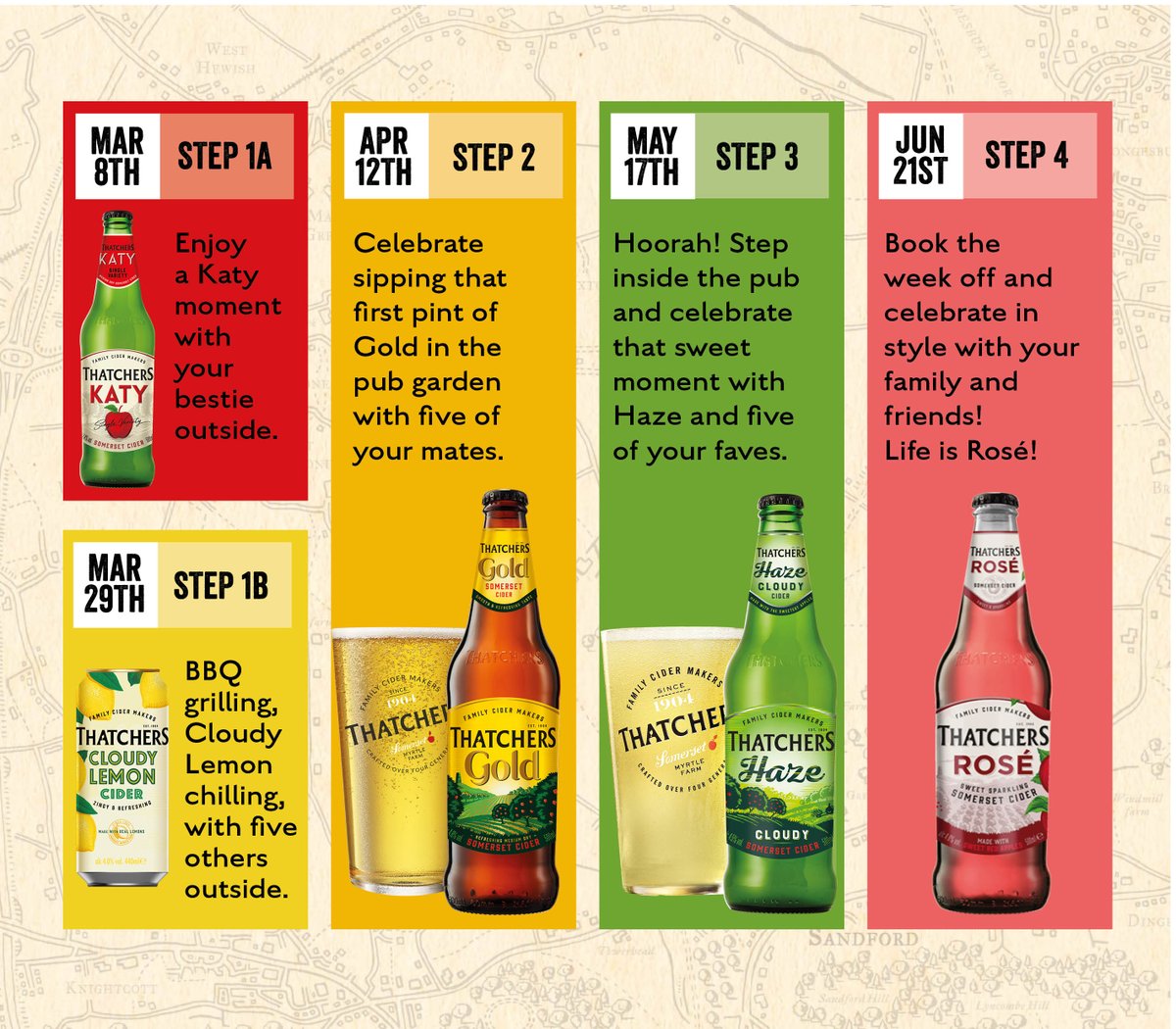 thatchers_cider's tweet photo. Our Thatchers Cider step-by-step guide to help you remember those key dates! 🎉🍎 https://t.co/1yRQgJj77F
