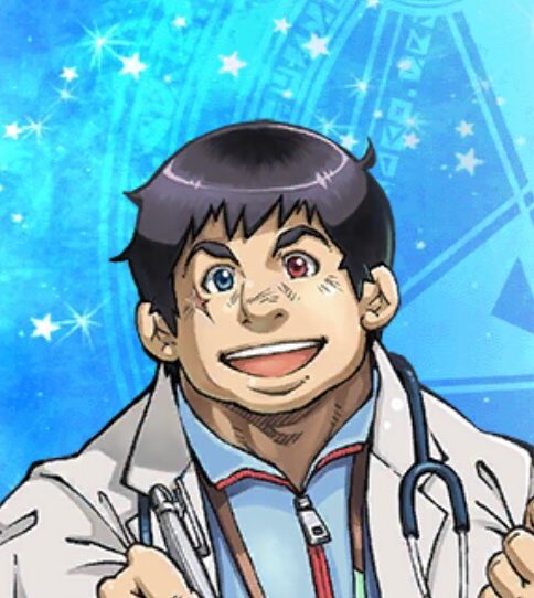 柔道部だったからなんでしょうけど、マット系競技のキャラクターが餃子耳になってると安心します。左の生島ちゃんはレスリング部、右のミネアキ先生はその手の競技の経験者かわかりませんがスポーツドクター。どっちもしっかり設定作り込んでるなーと感動✨ 