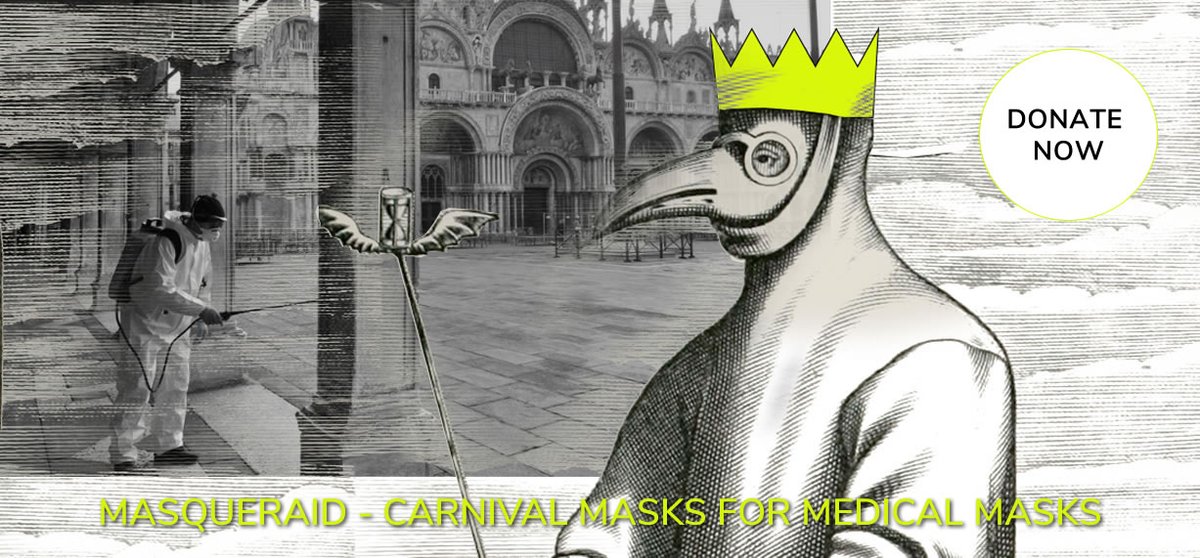 TripFiction's tweet photo. #Masqueraid – carnival masks for medical masks is a project of a nonprofit association funded by a group of Venetian professionals/friends to offer a contribution to the city of Venice in the wake of the #COVID crisis
https://t.co/95uuzRVKJf
Thanks for the reminder @jolocktov https://t.co/Ft1wfOWAiJ
