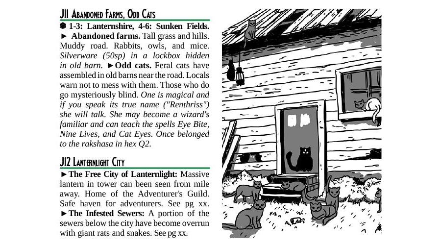 THE DRAGONWILDS is live on Kickstarter now! It's a classic fantasy hex-crawl with more than 250 hexes, plus dungeons, monsters, artifacts, and more. For Realms of Peril and other OSR games. Art by DC Stow! Here are some example hexes: kickstarter.com/projects/spell…