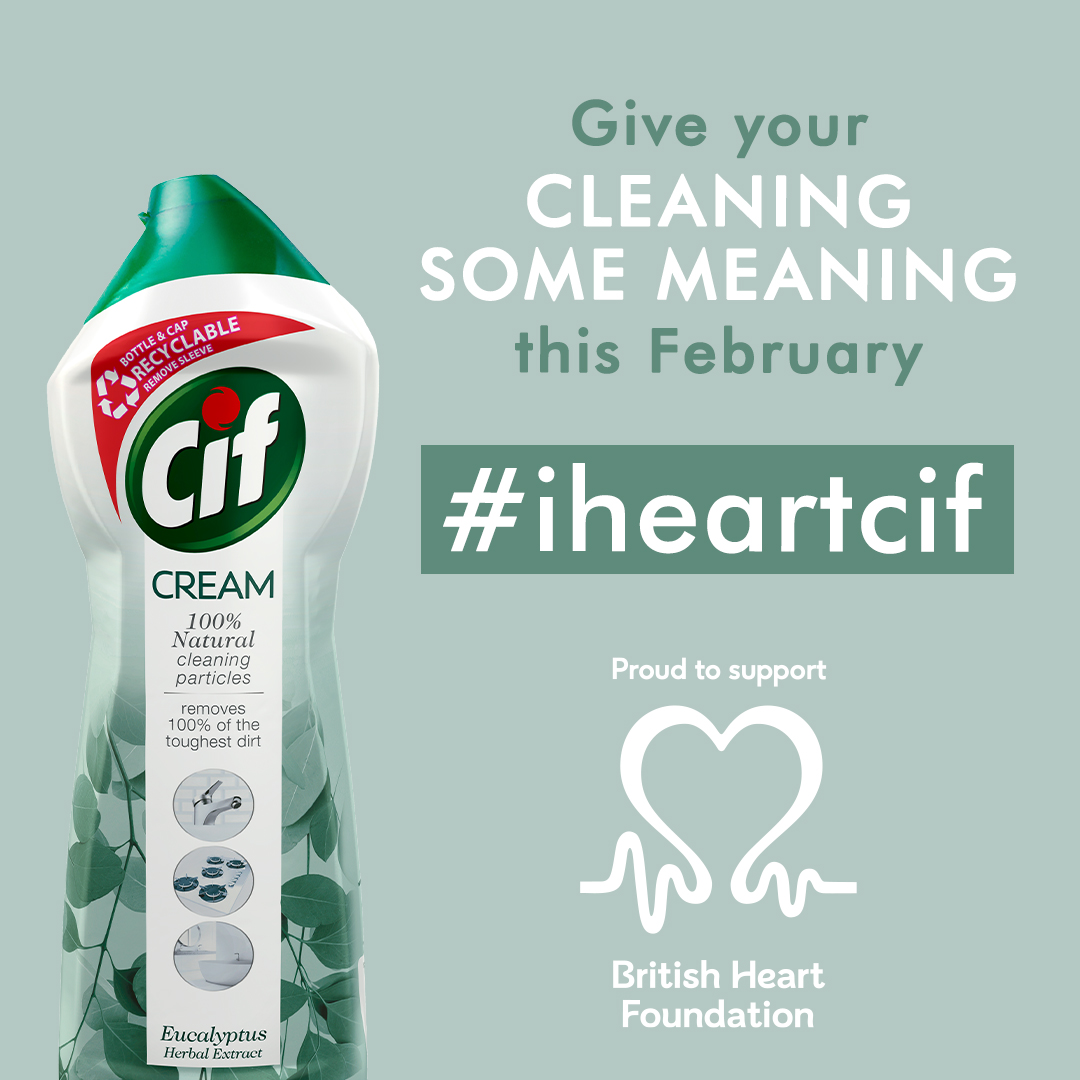 .@UKCif are supporting the BHF this #HeartMonth by donating up to £10,000 to help fund our life saving research! They’re asking their Cif Squad members to get creative and share heart images on Instagram using #IHeartCif bit.ly/3re1ffX