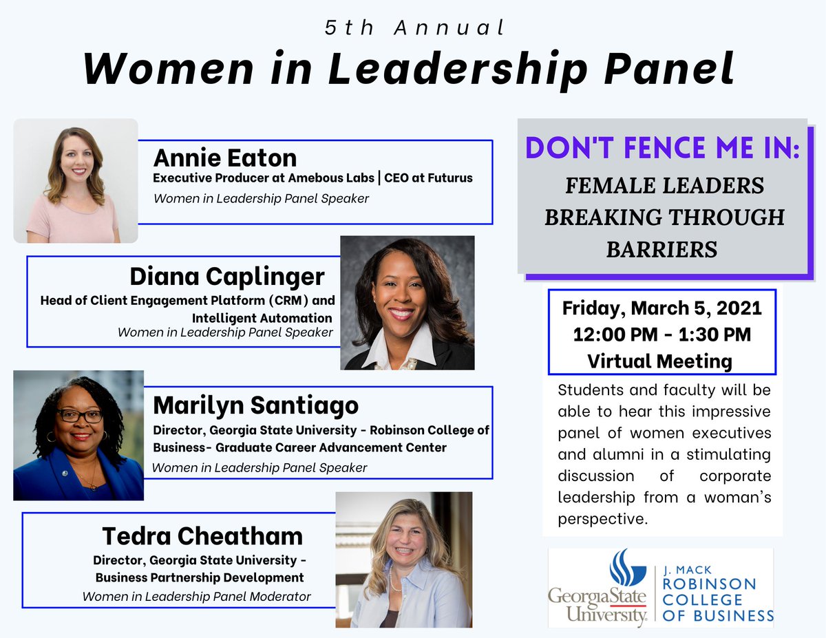 rcbcac's tweet photo. Don't miss out on this event! On March 5th, from 12:00PM to 1:30pm, you will be able to hear this impressive panel of women executives and alumni in a stimulating discussion of corporate leadership from a woman's perspective.

Link to register: https://t.co/14W8unPO7E https://t.co/LR9IxOUVUd