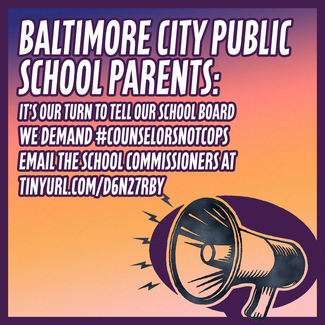 RestorativeBalt's tweet image. RRB is working alongside the Coalition for Police Free Schools in Baltimore City’s campaign for #policefreeschools and #counselorsnotcops, as we work with our youth and the communities that support them to end the school-to-prison pipeline.