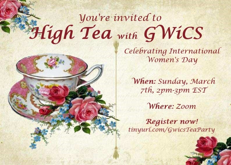 GuelphWiCS's tweet photo. The Guelph Women in Computer Science cordially invite you to attend our High Tea Party in celebration of International Women’s Day. Attendees will be automatically entered to win a prize gift card from your favourite tea or coffee establishment! RSVP at https://t.co/bhLryk2cMJ https://t.co/ji4F7jj1YB