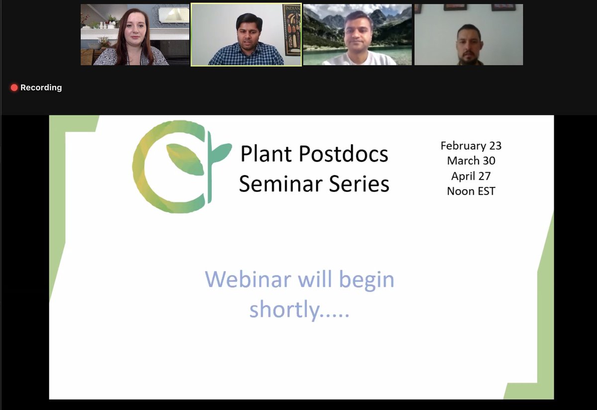 plantpostdocs's tweet image. Starting now! Our first ever Seminar Series with speakers @Ajt_chaudhary and @jsimba99. Follow along here for a thread of live tweets! Thanks to @Sunil_KumarKR for moderating today!