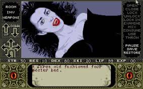 mondoheather's tweet photo. Current meditation material: listening to long play videos of Horrorsoft’s first Elvira game. #elvira #oldschoolgaming #horrorsoft https://t.co/ZmTaqjpiEb