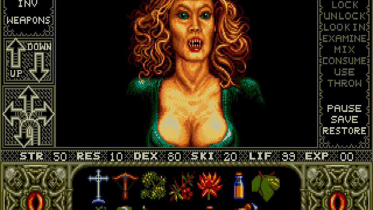mondoheather's tweet photo. Current meditation material: listening to long play videos of Horrorsoft’s first Elvira game. #elvira #oldschoolgaming #horrorsoft https://t.co/ZmTaqjpiEb