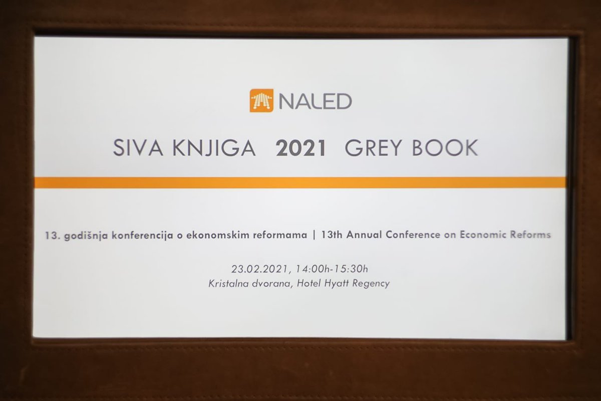 FabriziSem's tweet photo. At presentation of 13th @naled_srbija ‘grey book’ I emphasised that digitalisation: is one of the key drivers of 🇪🇺growth strategy; cuts across 🇷🇸 accession process  - Public Administration, judiciary, Innovation, climate, competition reforms; improves 🇷🇸business environment. https://t.co/UsYMqxJj7z