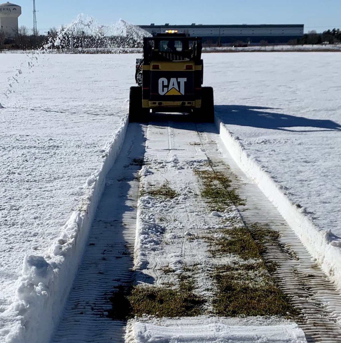 MarmionFB's tweet photo. MA Maintenance getting the football field ready for next week’s practice!!! https://t.co/xI9SMEkqkr