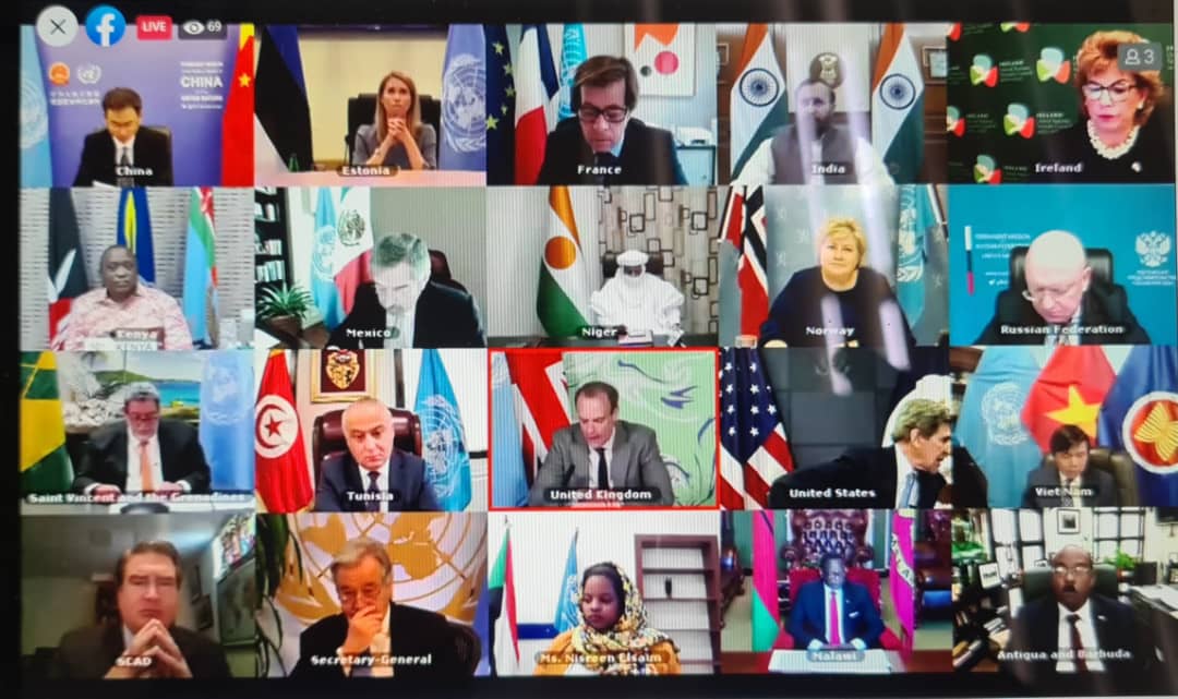LAZARUSCHAKWERA's tweet photo. A moment ago, I addressed the @UN Security Council on behalf of LDCs on climate-related security risks exacerbated by Covid-19. https://t.co/REygWSjOJz