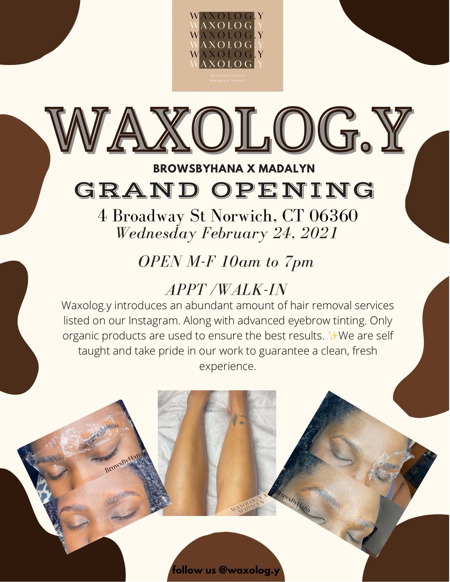 hanadolla's tweet photo. 1212!!!! The wait is OVER! Waxolog.y grand opening is in 2 days! 🤎 We are open 10am-7pm M-F. Booking is available now! ✨ we accept walk-ins and appts. Support your local business, we look forward to seeing you! 🤎🥰 https://t.co/h6BF17cxKJ