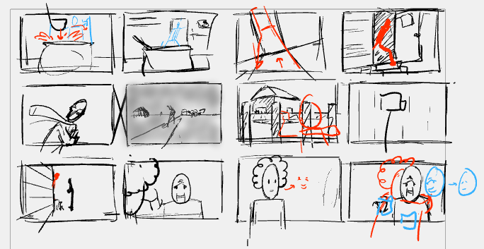 Adam_Meyerhoff's tweet photo. Some rough thumbnails from "The Elixir of Life," an animatic I'm working on. Check out the WIP here: https://t.co/NAthYnnrBT https://t.co/J10auU3L2o