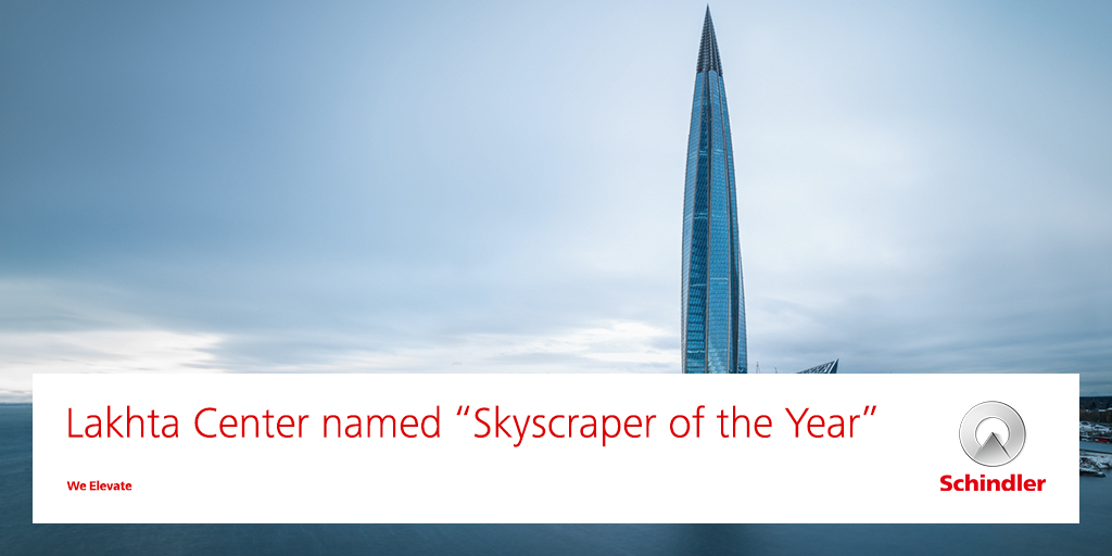 schindlergroup's tweet image. The Lakhta Center in St. Petersburg, Europe’s tallest building, won the latest @Emporis Skyscraper Award! We were proud to equip this landmark w/ our #elevators, #escalators and also our soon-to-be-integrated Schindler #PORTTechnology. Read more: schdlr.link/3aLWKnr