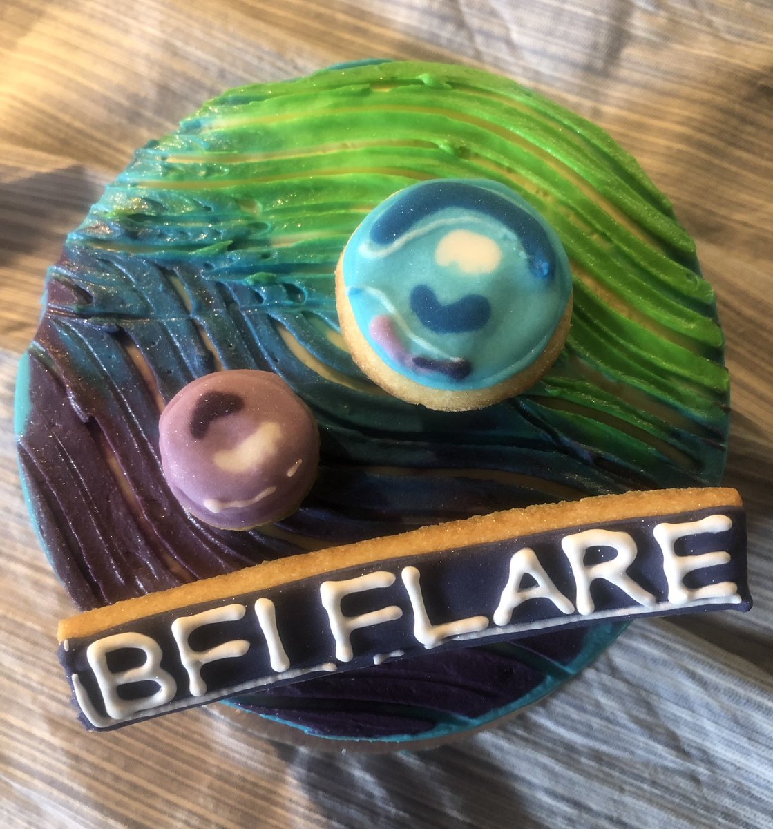 shadowsrich's tweet photo. I’m missing seeing my #BFIFlare friends at the programme launch tonight, but I’m not missing the annual cake! Thanks for sending this @BFI @konditorcakes #getthepartystarted #joythroughcake @BFIFlare https://t.co/VPlRtV1Gj9