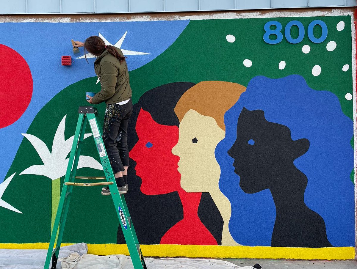 Thank you also to the many friends and mural volunteers who contributed their time as well! We can’t wait to show you this mural when it is done. Stay tuned ✋
